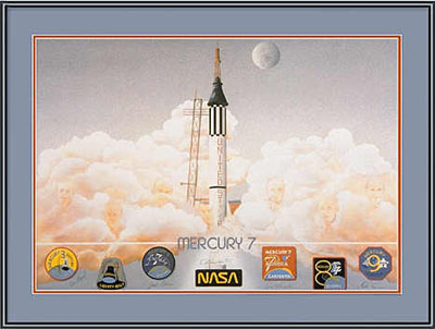 'Mercury Seven' Poster by Georges B. Bishop